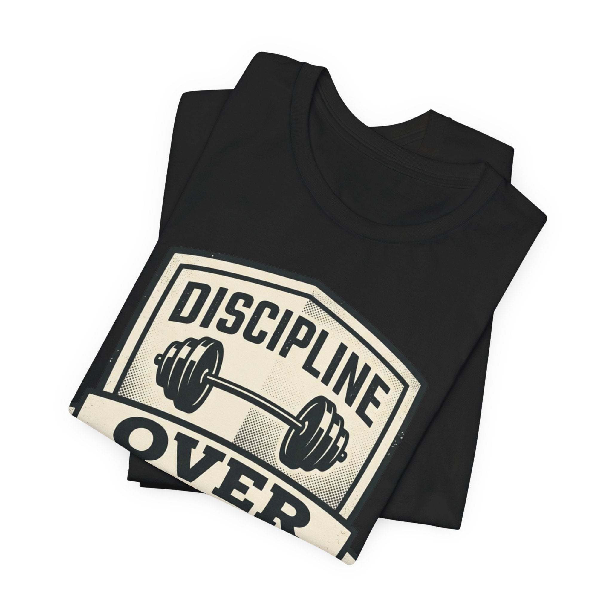 Discipline Over Motivation Gym T-Shirt — "Discipline Over Motivation, No Excuses" Workout Tee
