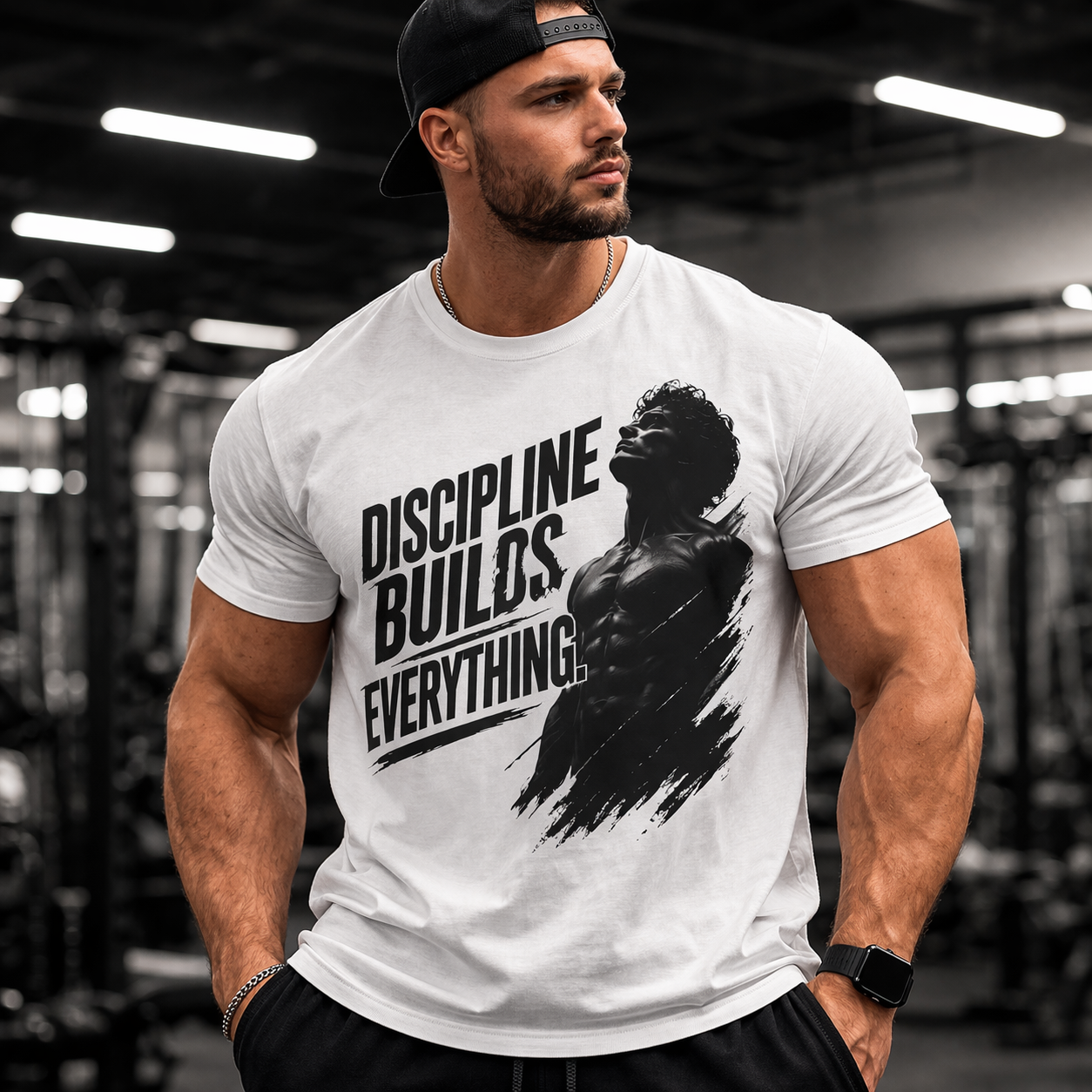 Discipline Builds Everything T-Shirt — "Built Different" Motivational Gym Tee