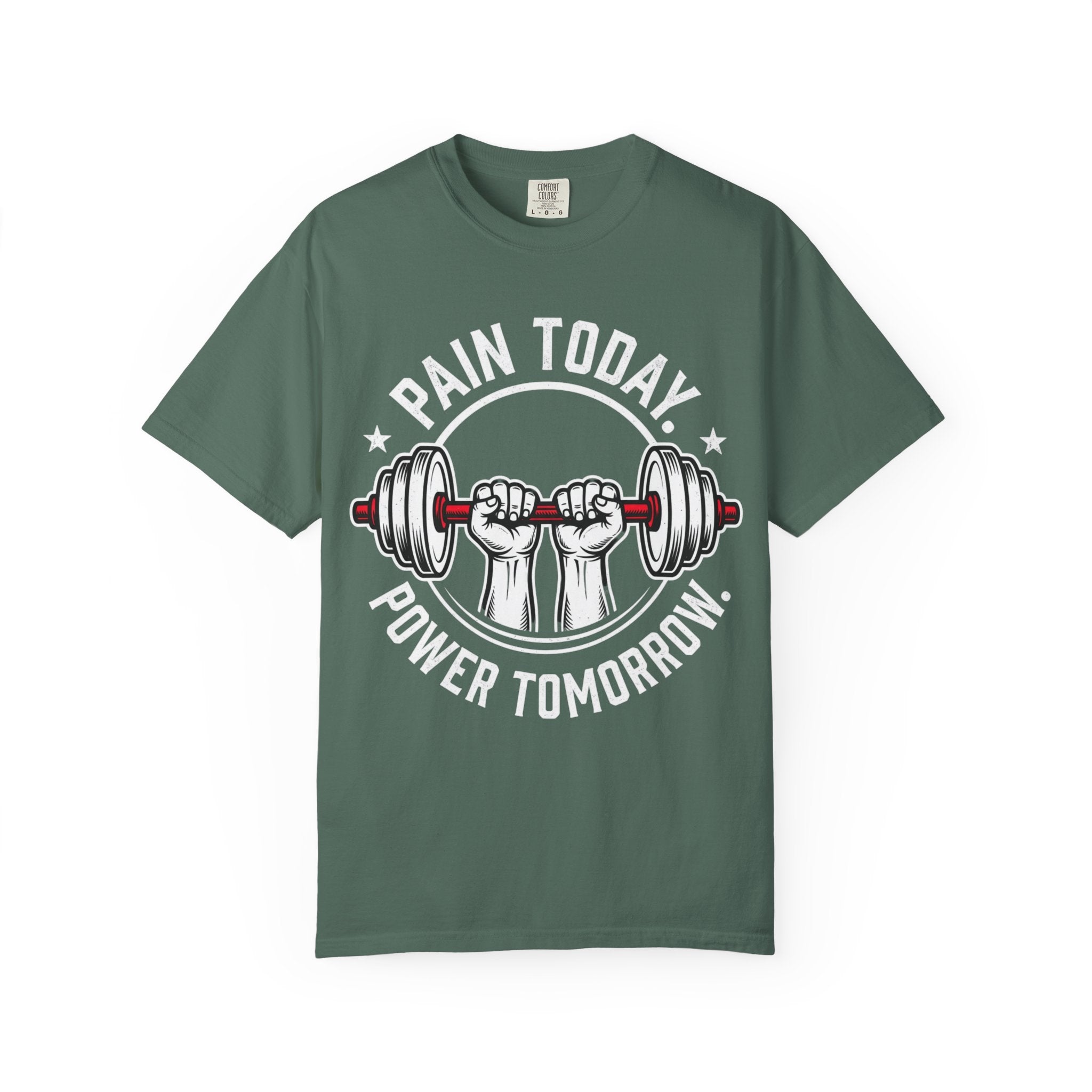 Workout T-Shirt — "Pain Today, Power Tomorrow" Motivational Gym Tee